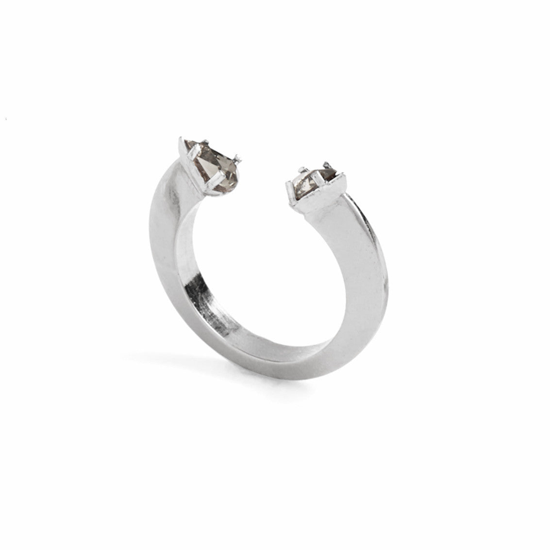 Split Disc Ring in Silver