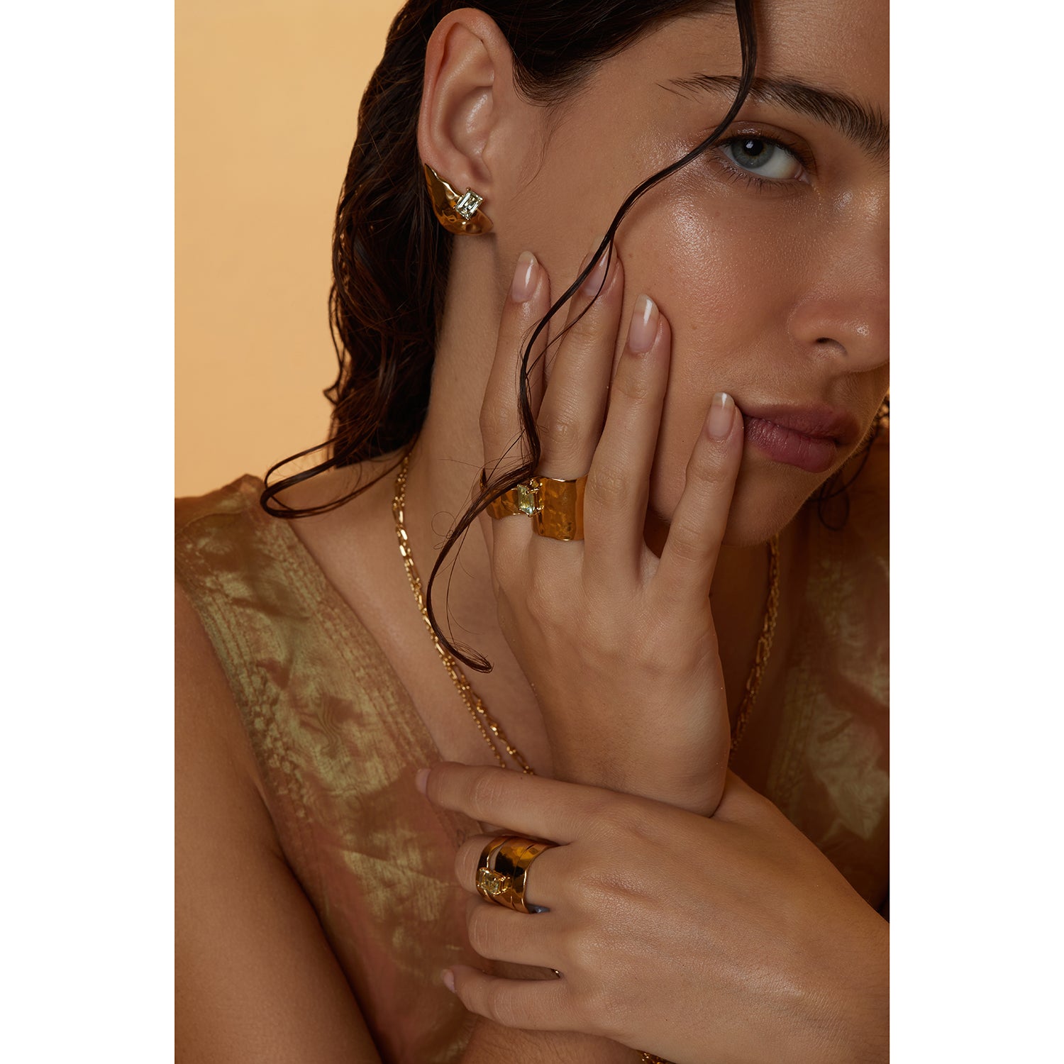 Wade Lobe Earring in Gold