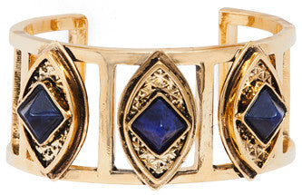 Lucid Cuff in Gold /Blue Sodalite