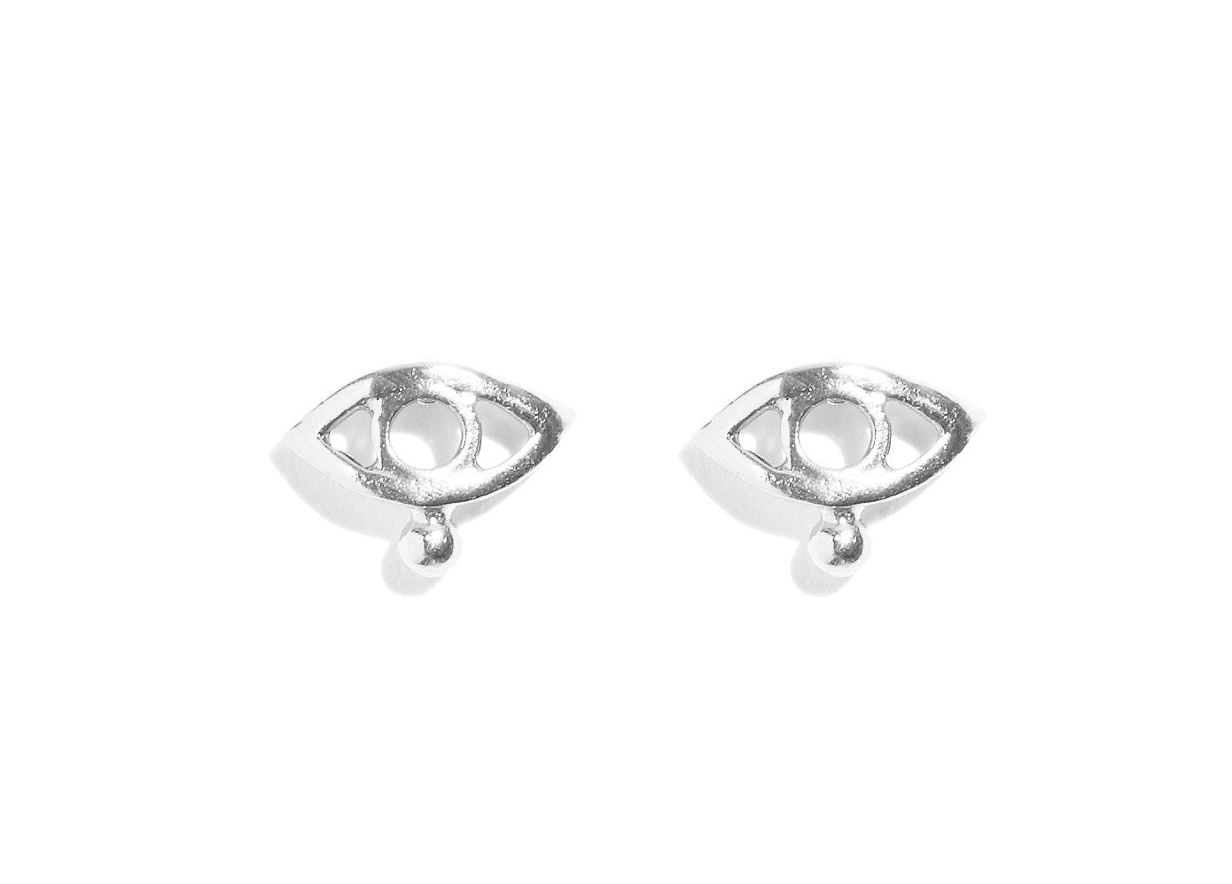 Mini Eye Studs in Sterling Silver