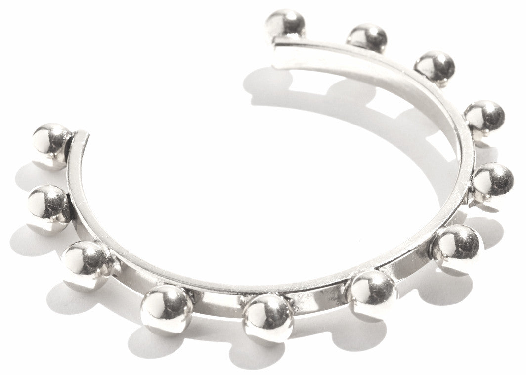 Studded Bangle in Silver